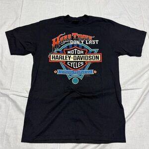 Vintage 1991 Harley-Davidson “Hard Times Don’t Last- Strong People Do” T-shirt
